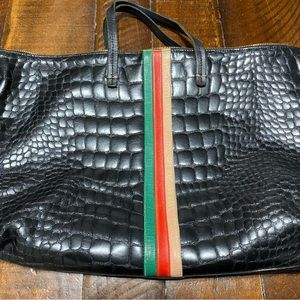 Clare V. Desert Stripe Attaché tote